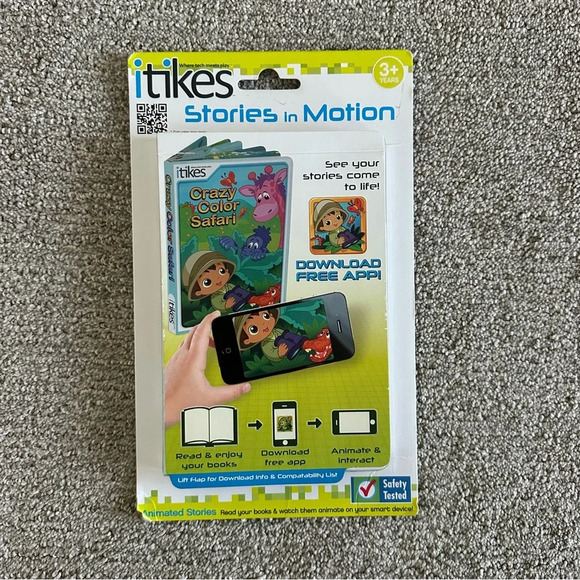 NEW iTikes Little Tikes Stories In Motion Crazy Color Safari Board Book - Picture 1 of 4